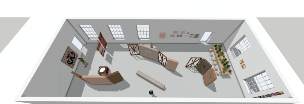 Missen als een ronde vorm - render - Stedelijk Museum Schiedam, zaal 7
